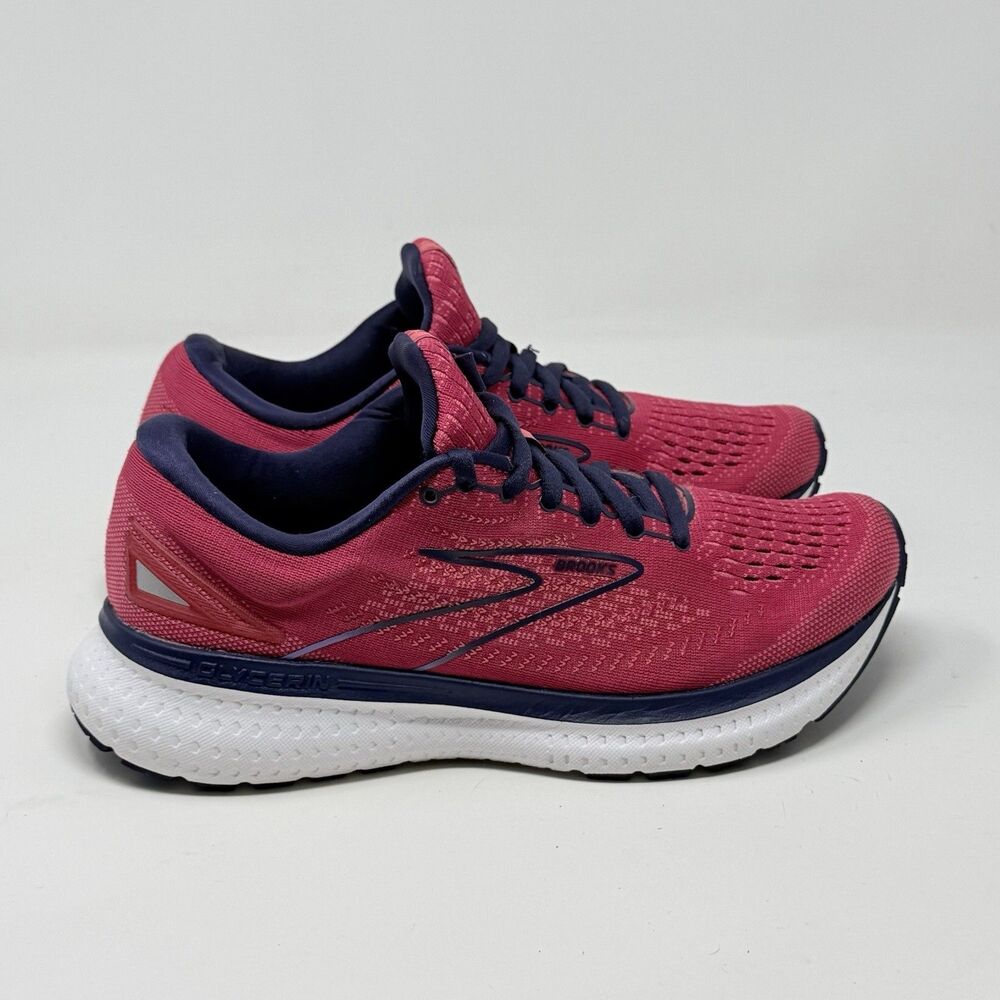 Brooks Glycerin 19 Sneakers Womens 8 Pink Blue Running Walking Training Shoes